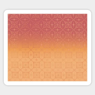 Yellow and pink gradient w.metallic pattern Sticker